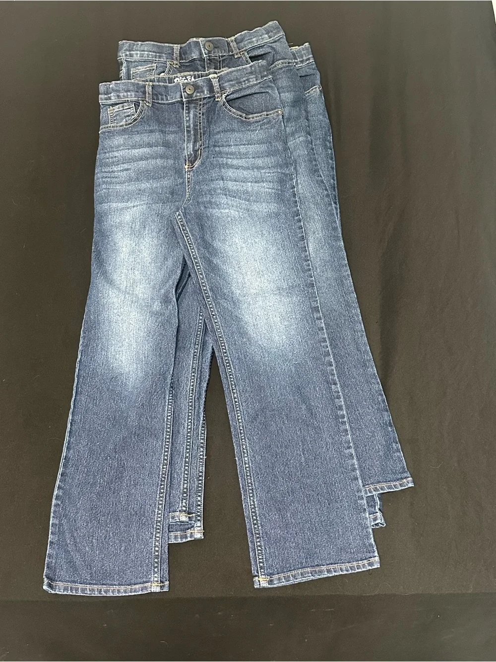 B'Gosh Oshkosh Boys Classic Jeans Set of 3 Size 14S Adjustable Waist School Play